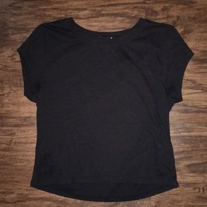 black cropped t-shirt from forever 21